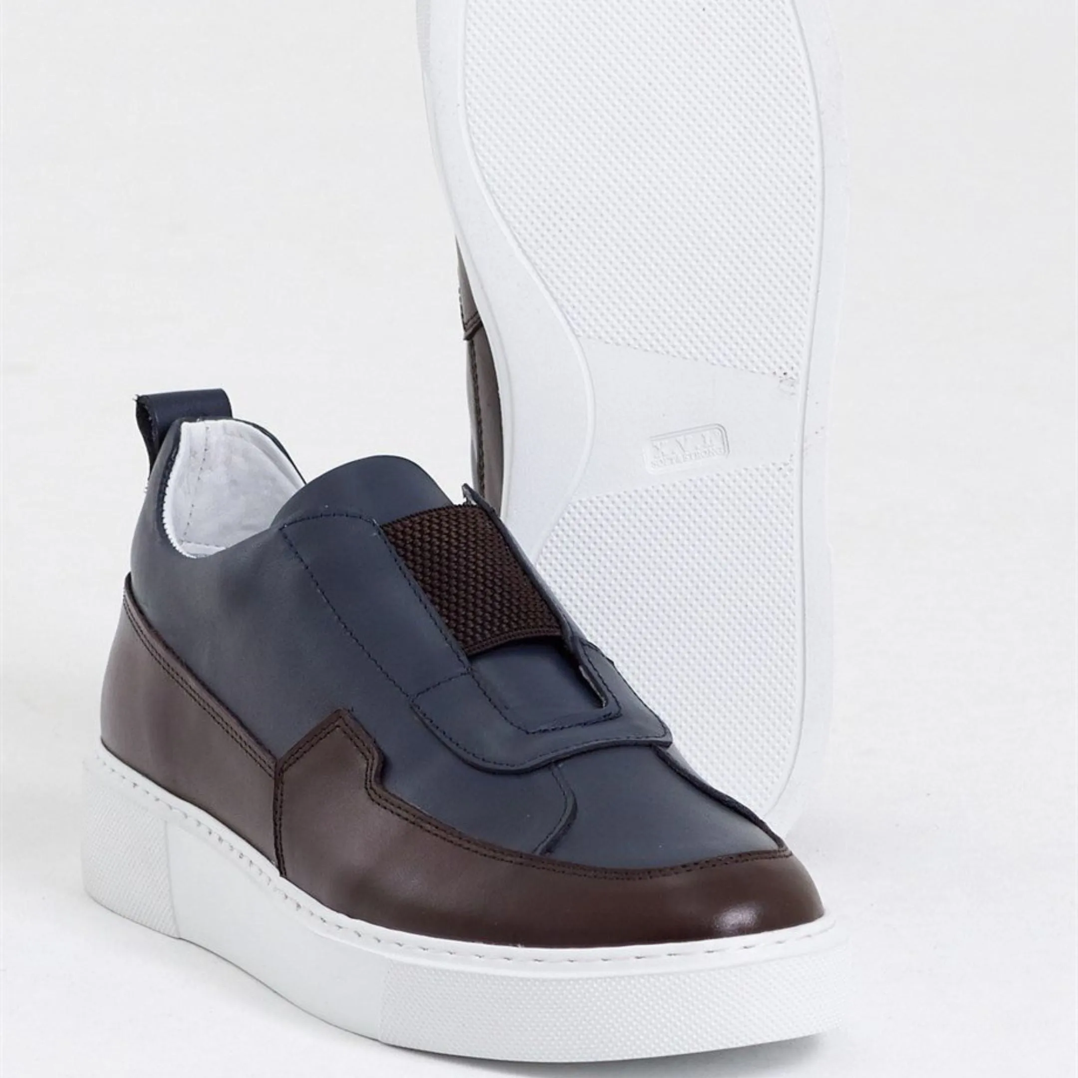Madasat Navy blue & Brown Casual Shoes - 632 |