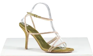 Maria Luca Green Curry Fannia Crystal Sandal UK 7 EU 40 