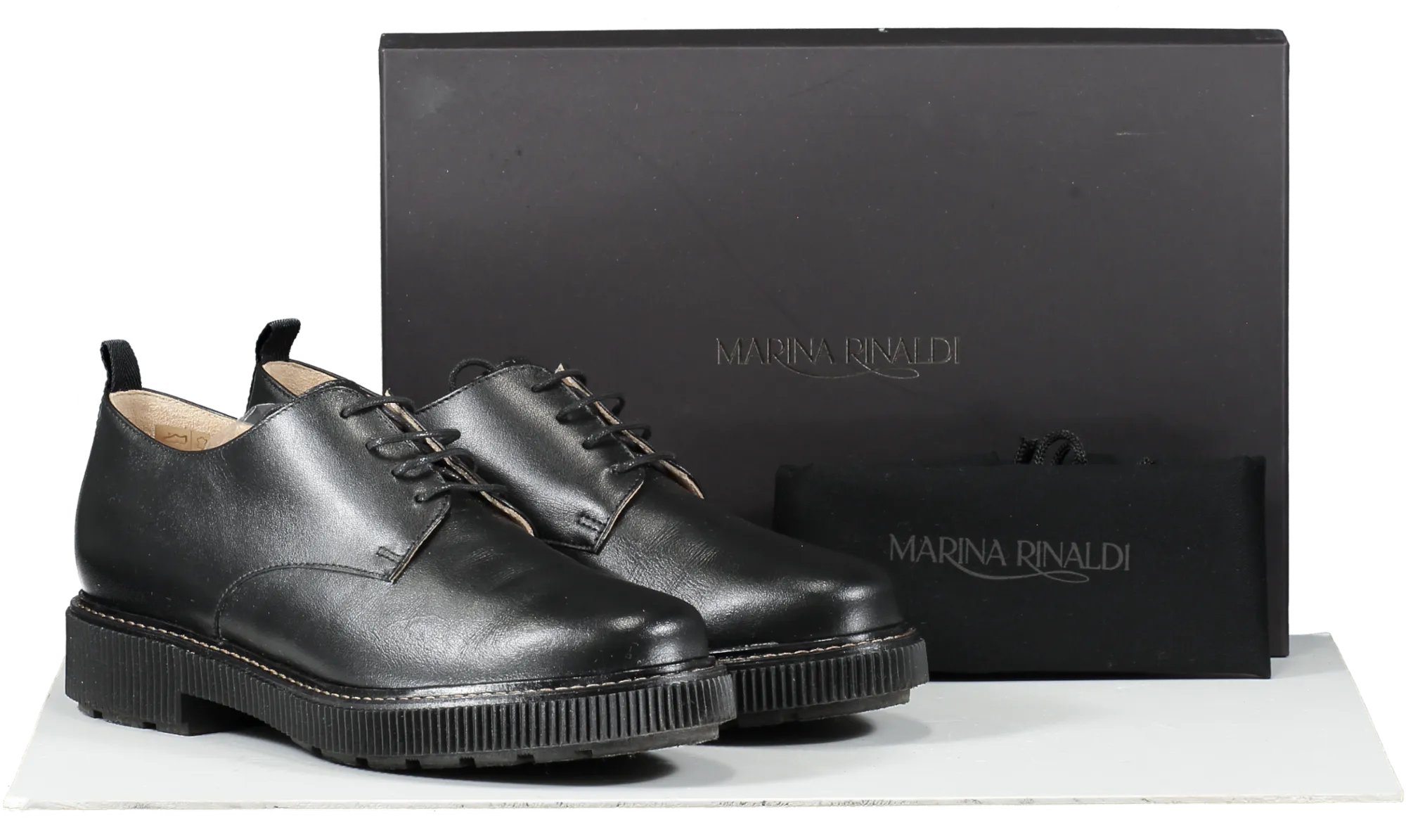 Marina Rinaldi Black Lace Up Shoes UK 6 EU 39 