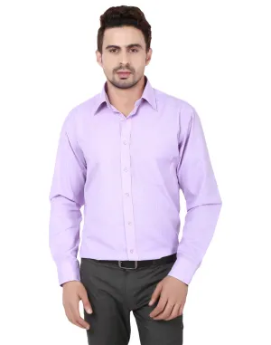 Men purple Solid Cotton Rich Regular Fit Formal Shirt