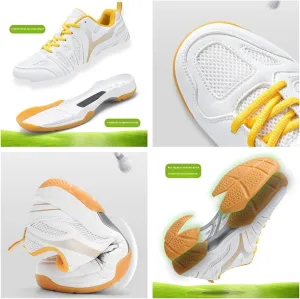 Men's Arch Support Training Shoes, Non-Slip Good Grip Tennis Shoes, Volleyball Shoes, Badminton Shoes, Women Breathable Lace-up Sneakers