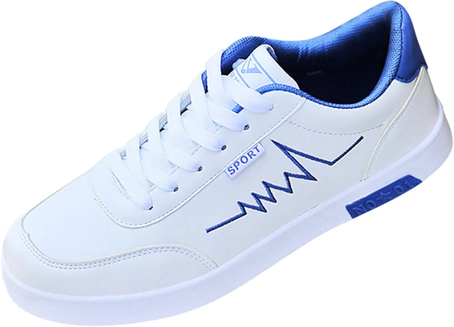 Mens Casual Walking Shoes with Simple Painting,Low Top Lace Up Waterproof Non-Slip Skate Shoes for Men Cool Boys,Comfy Flat Sneakers for Daily Walking Standing Work Footwear
