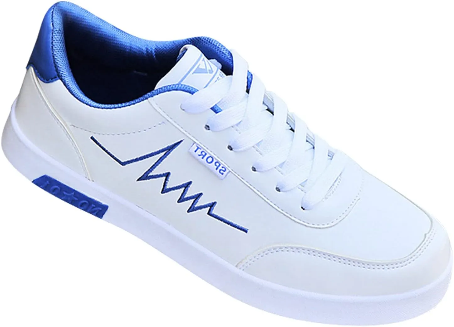 Mens Casual Walking Shoes with Simple Painting,Low Top Lace Up Waterproof Non-Slip Skate Shoes for Men Cool Boys,Comfy Flat Sneakers for Daily Walking Standing Work Footwear