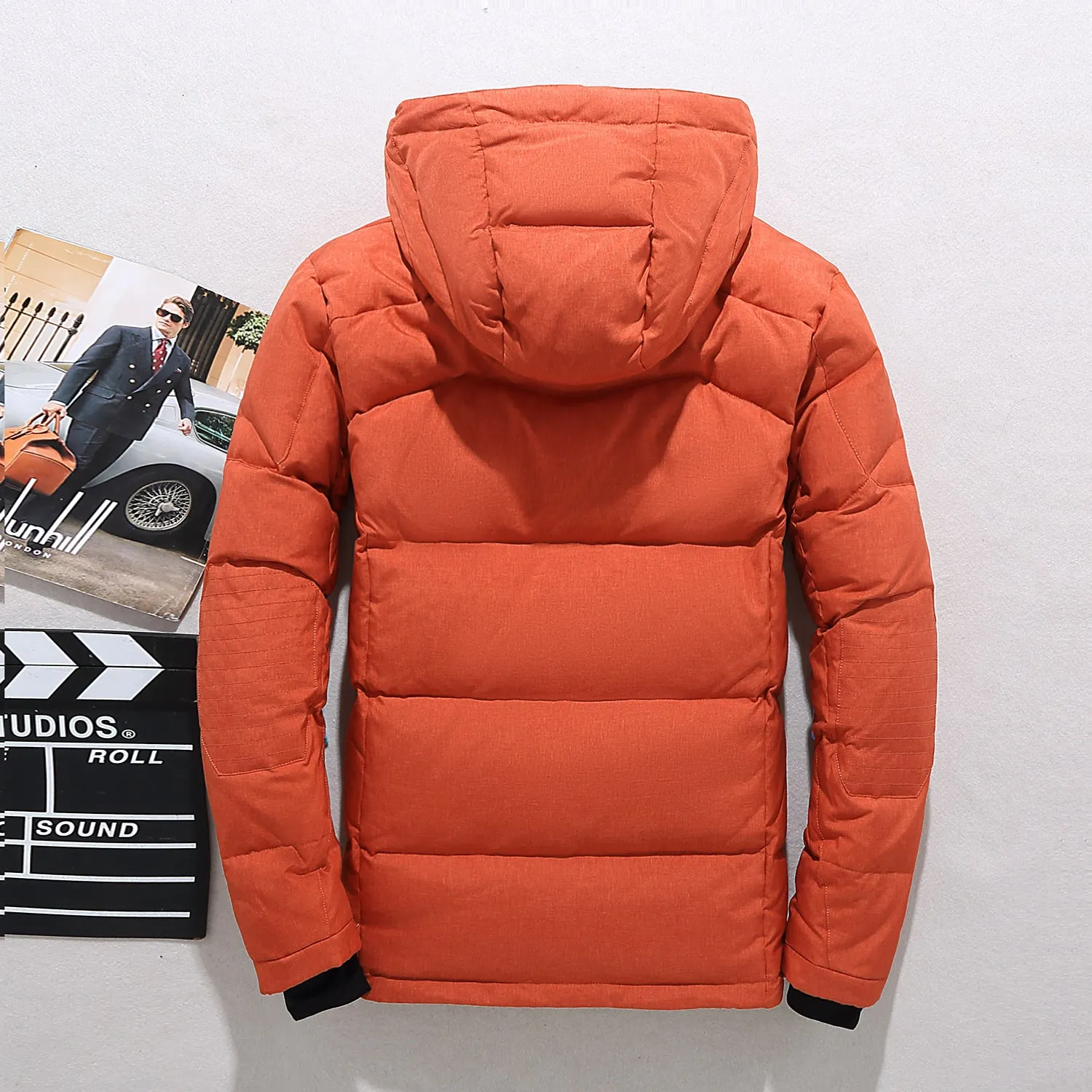 Men's Down Jacket Short Outdoor Sports Slim Fit Hoodie