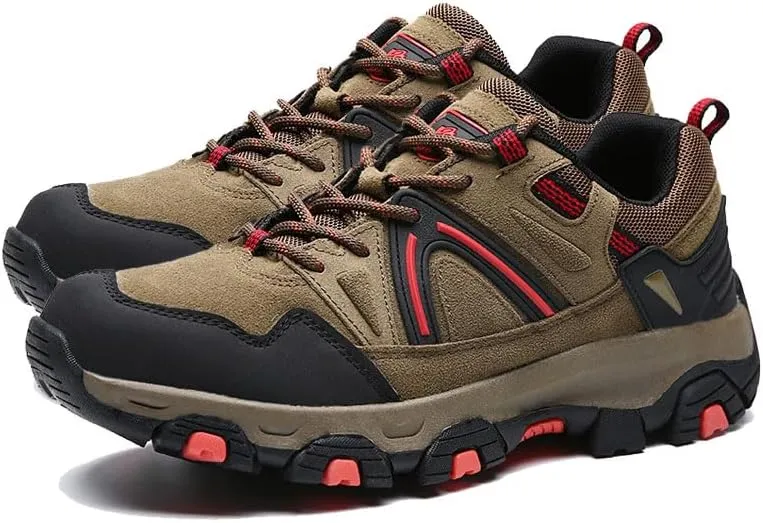 Men's Hiking Shoes Outdoor Breathable Walking Sneakers Lightweight Non-Slip Durable Trekking Trail Shoes