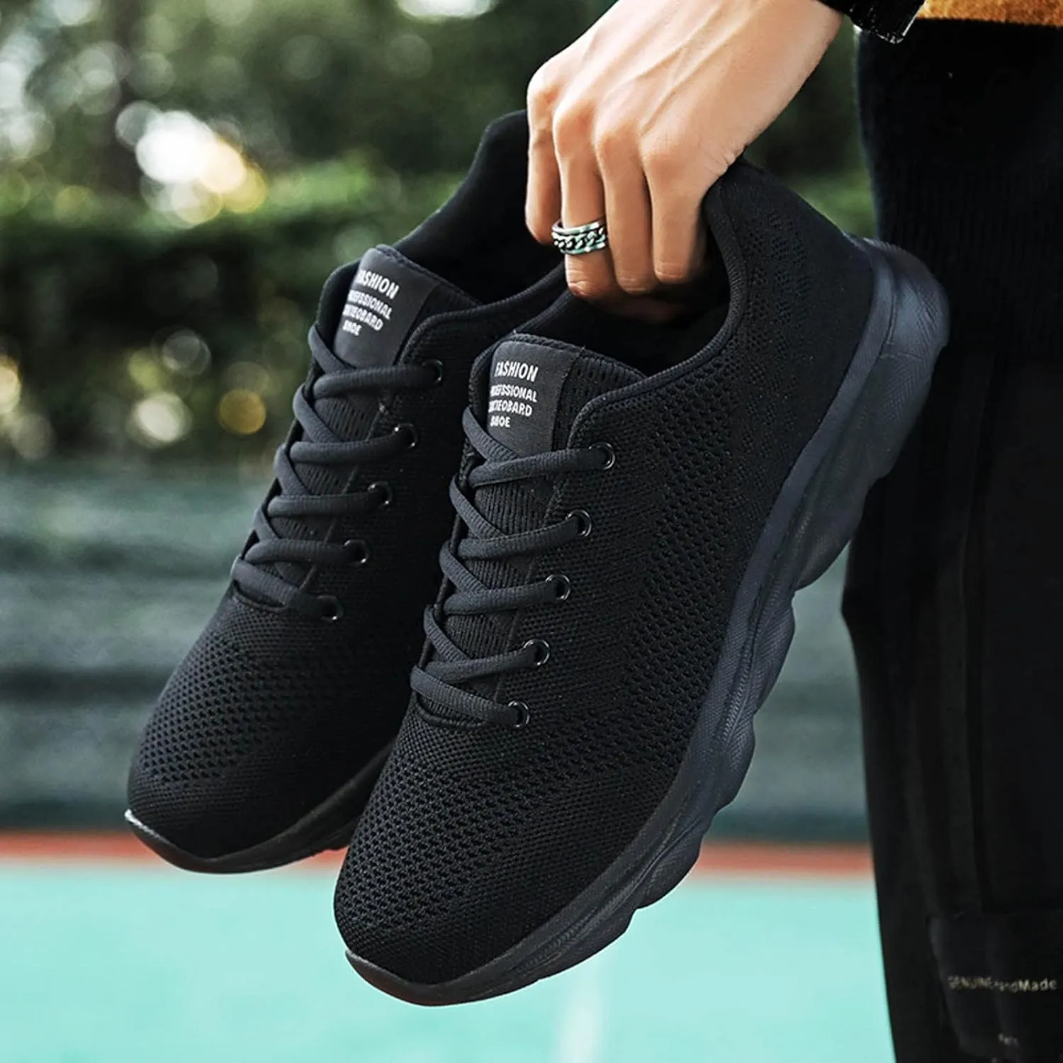 Mens Low Top Sports Shoes,Lace Up Breathable Mesh Running Sneakers for Men Non-Slip Durable Comfy Sole Shoes Outdoor Hiking Footwear Gym Fitness 2025 Fashion Sneaker for Men