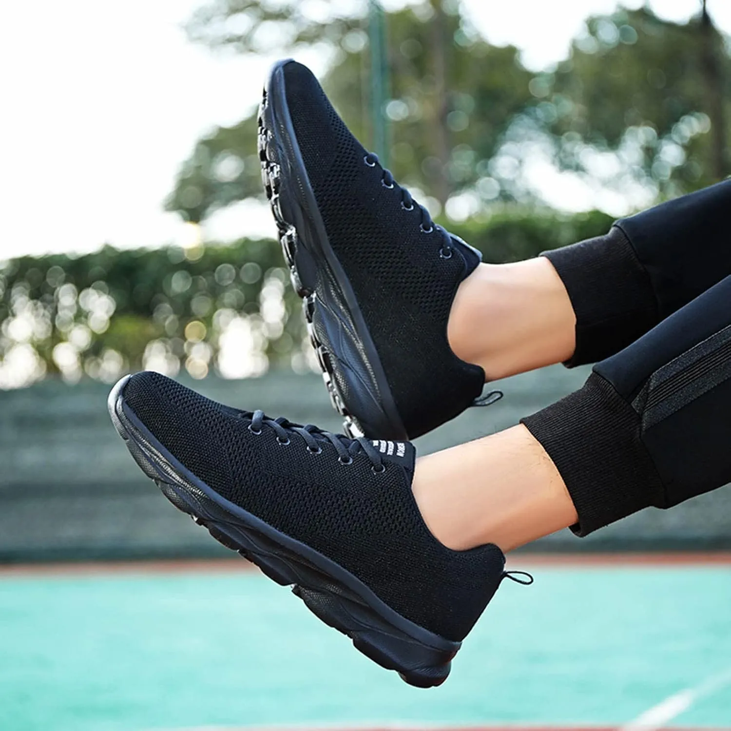 Mens Low Top Sports Shoes,Lace Up Breathable Mesh Running Sneakers for Men Non-Slip Durable Comfy Sole Shoes Outdoor Hiking Footwear Gym Fitness 2025 Fashion Sneaker for Men