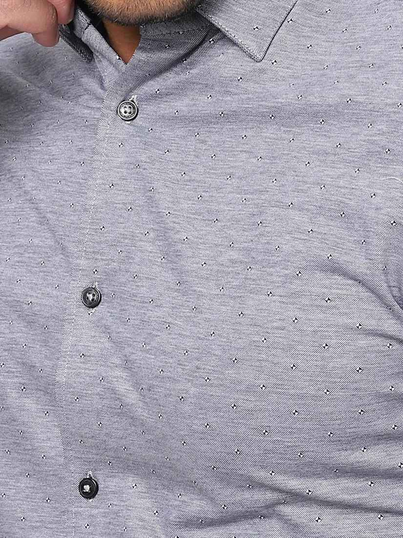 Men's Micro Print Casual Shirt