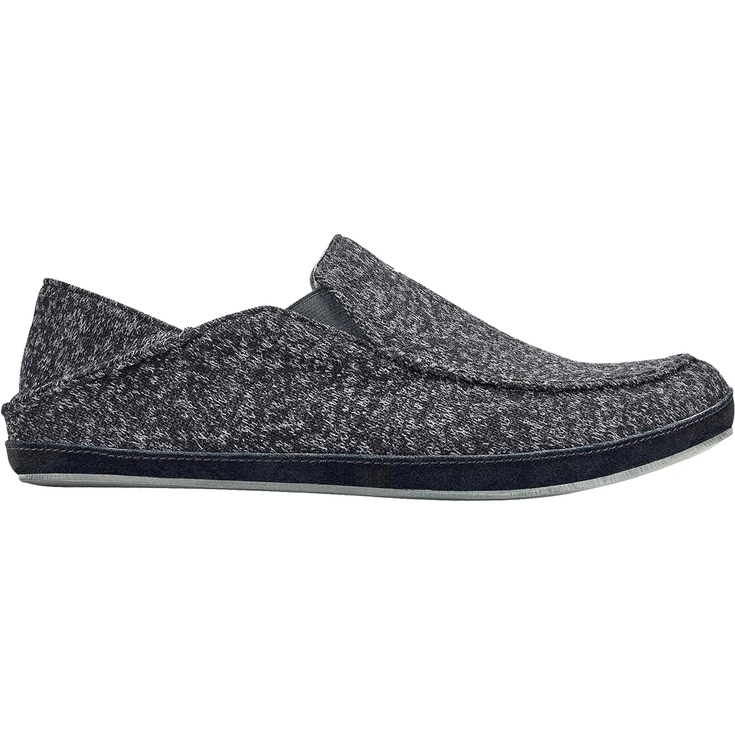 Men's OluKai Moloa Hulu Black/Black Knit Fabric