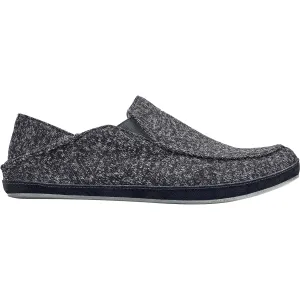 Men's OluKai Moloa Hulu Black/Black Knit Fabric