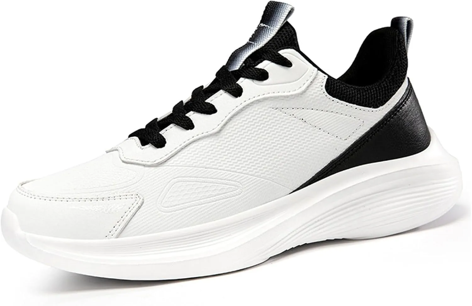 Men's Slip On Walking Shoes Comfortable Lightweight Breathable Running Sneaker Lace Up Low Top Casual Sneakers for Gym Tennis Workout