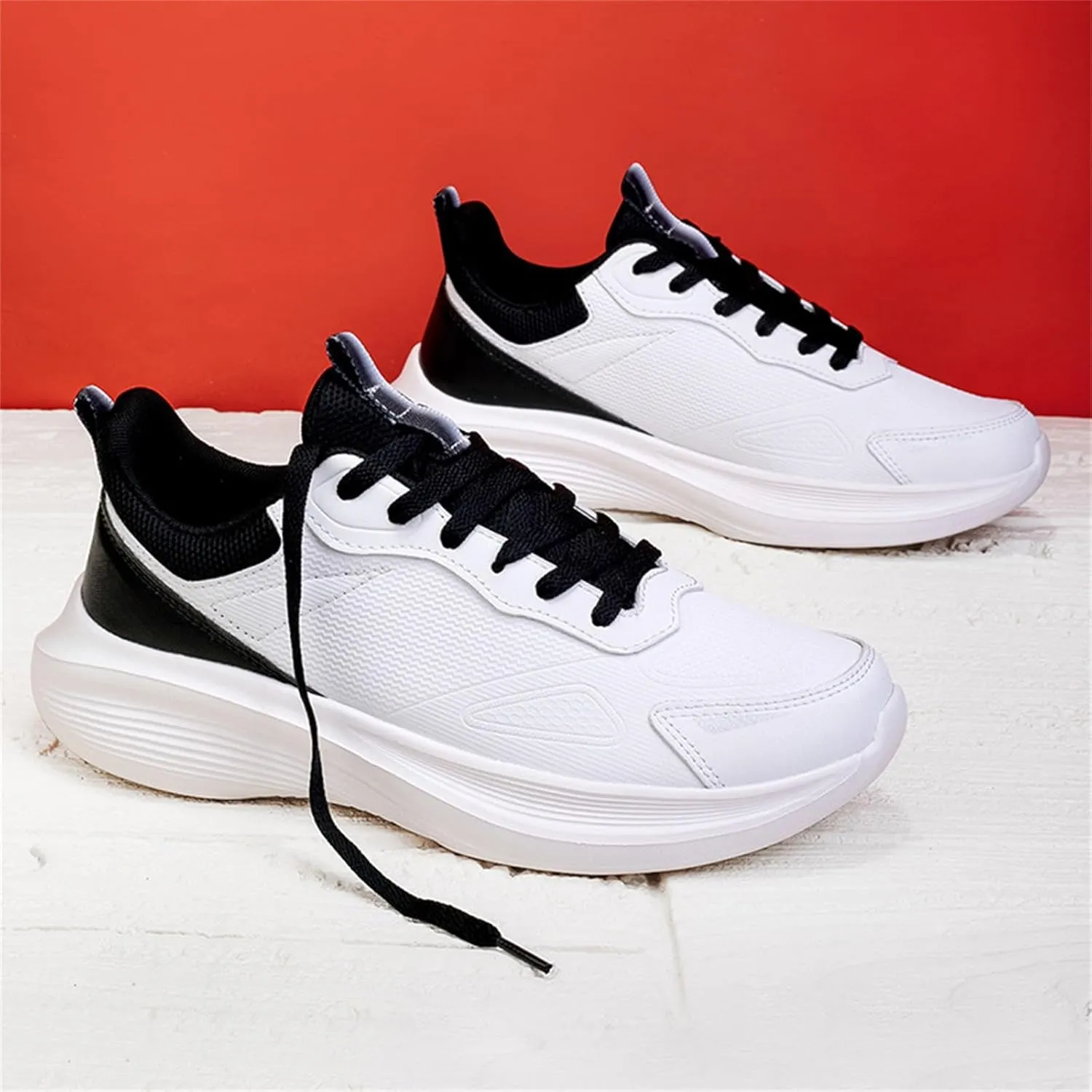 Men's Slip On Walking Shoes Comfortable Lightweight Breathable Running Sneaker Lace Up Low Top Casual Sneakers for Gym Tennis Workout