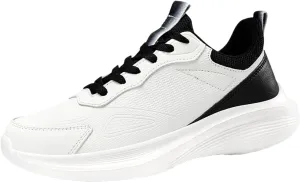 Men's Slip On Walking Shoes Comfortable Lightweight Breathable Running Sneaker Lace Up Low Top Casual Sneakers for Gym Tennis Workout