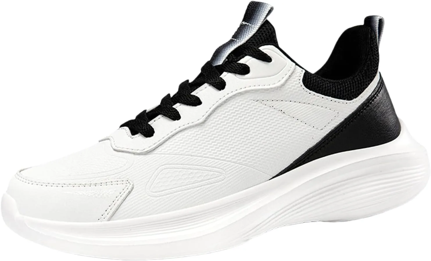 Men's Slip On Walking Shoes Comfortable Lightweight Breathable Running Sneaker Lace Up Low Top Casual Sneakers for Gym Tennis Workout