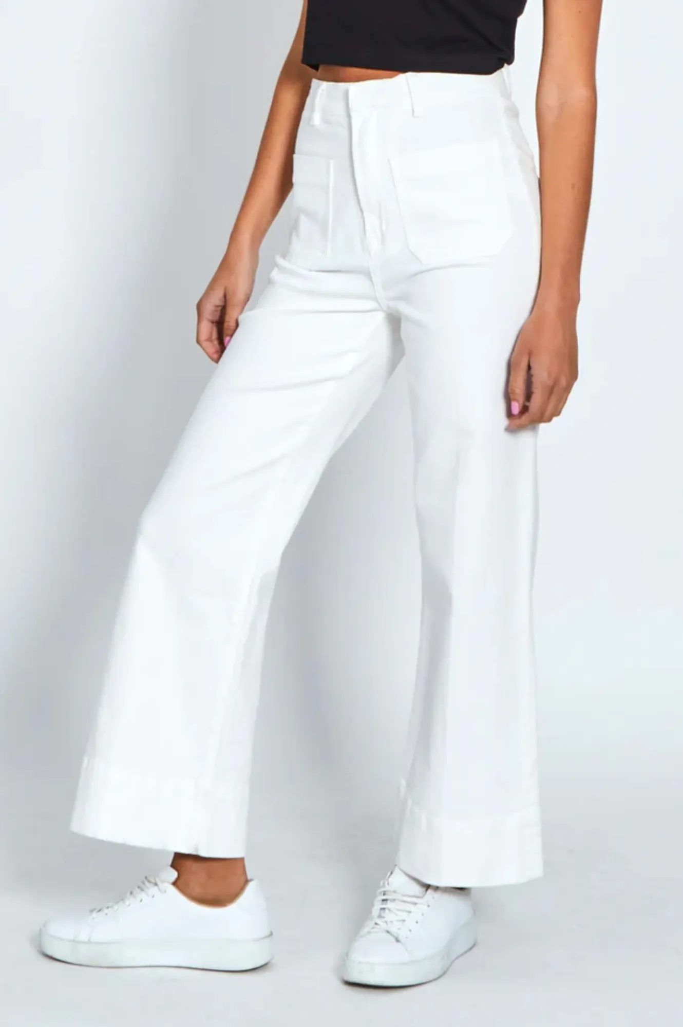 Monaco Milan Wide Leg Jean - White