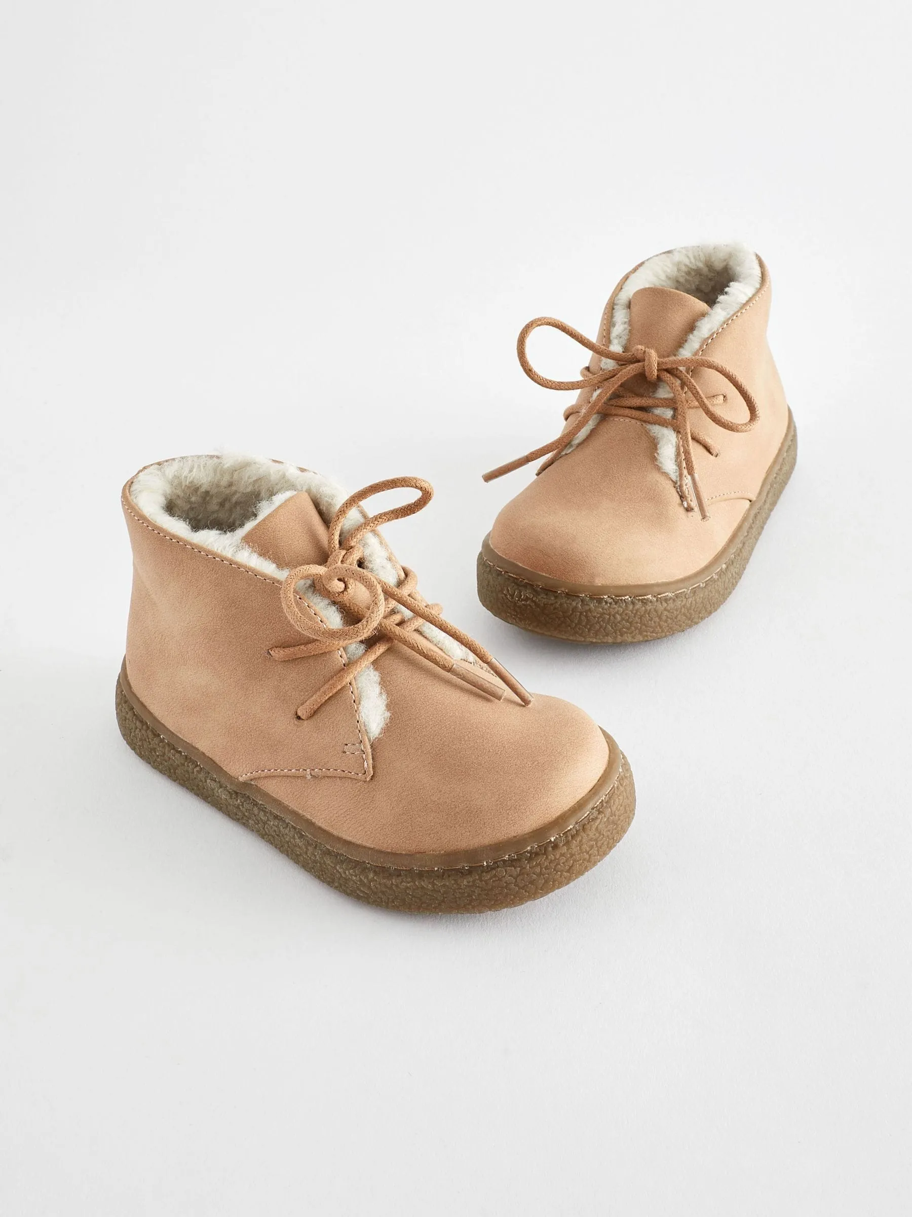 Neutral/Tan Faux Fur Lined Cupsole Boots