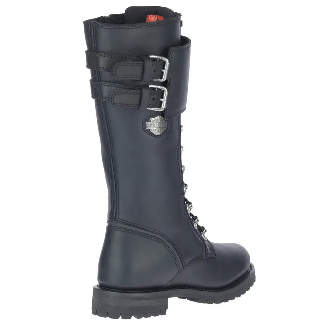 NEW Harley-Davidson Womens Grimes 12-Inch Black Motorcycle Boots Size 9 D87205