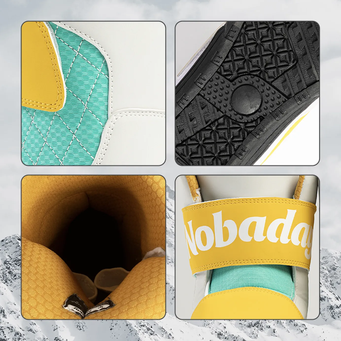 Nobaday Kids' Snow Boots Mint Yellow
