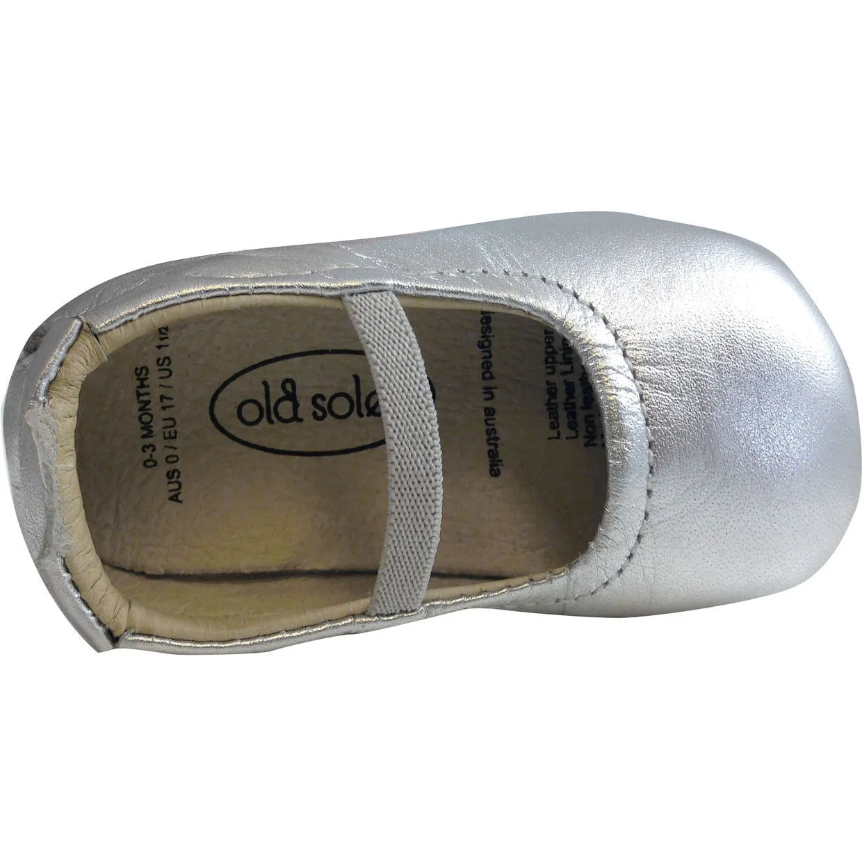 Old Soles Girl's 013 Silver Leather Luxury Ballet Flat
