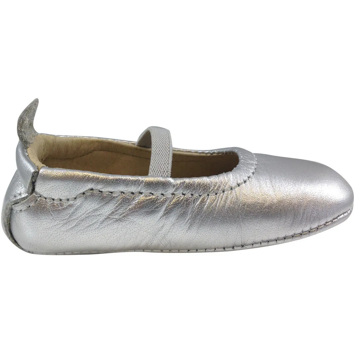 Old Soles Girl's 013 Silver Leather Luxury Ballet Flat