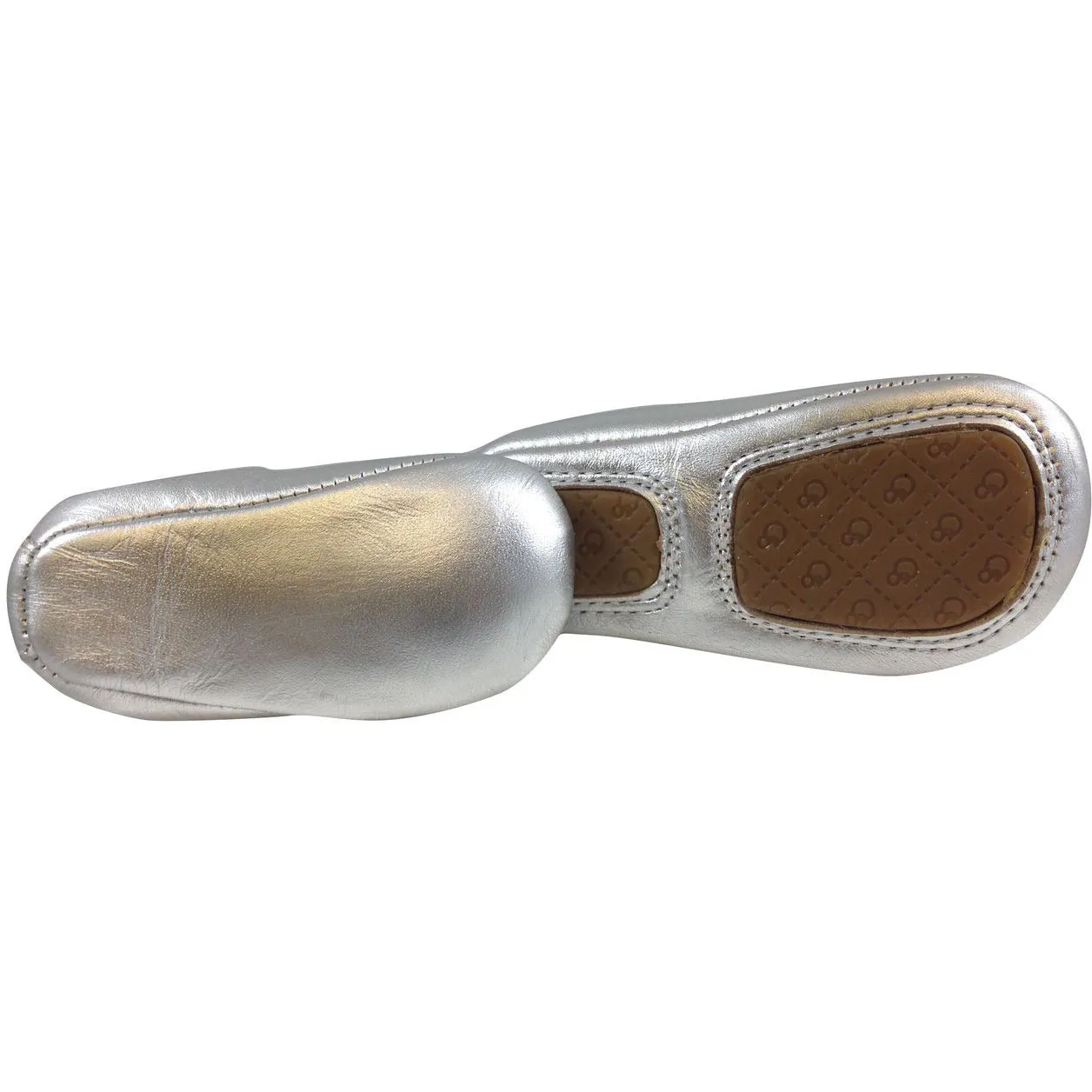Old Soles Girl's 013 Silver Leather Luxury Ballet Flat