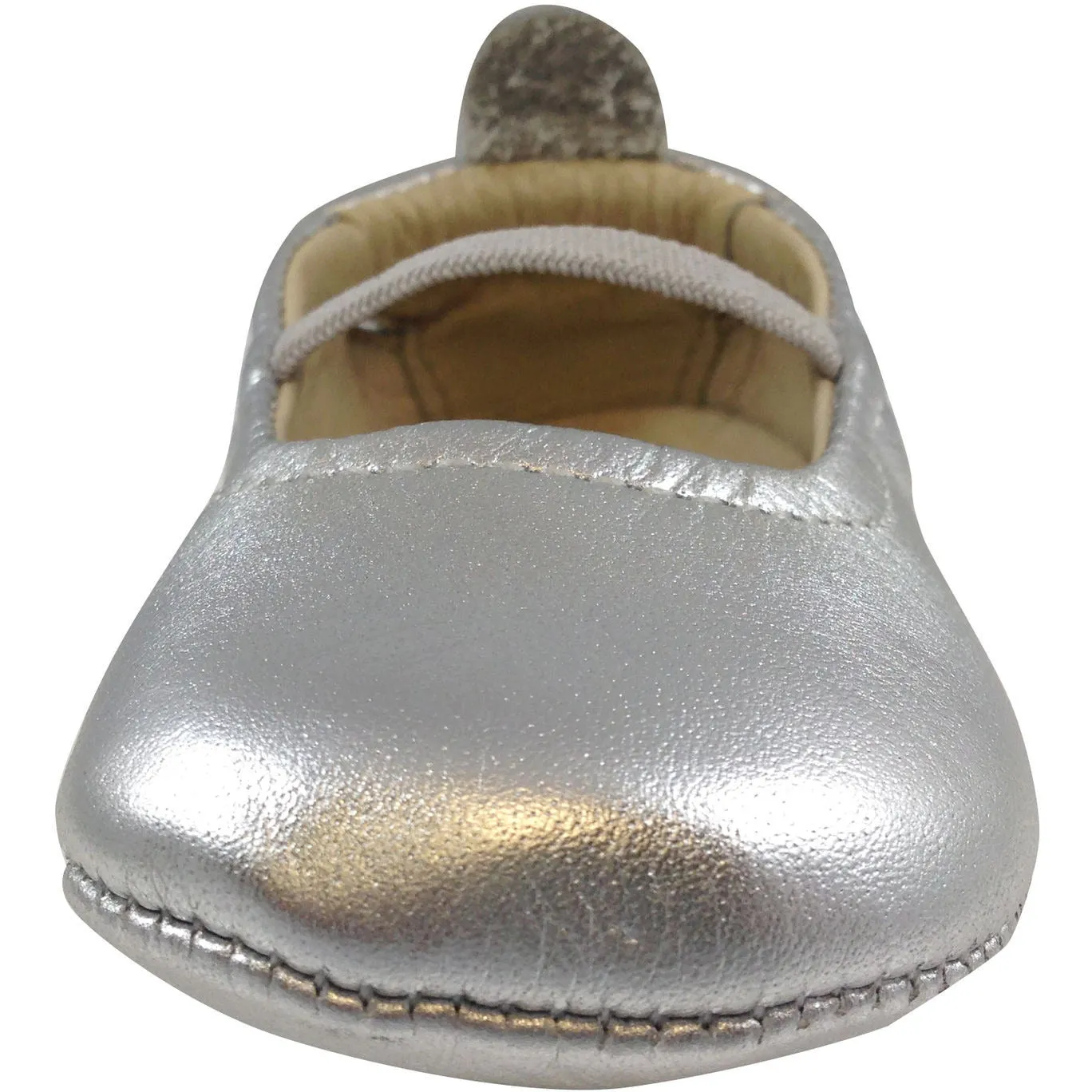 Old Soles Girl's 013 Silver Leather Luxury Ballet Flat