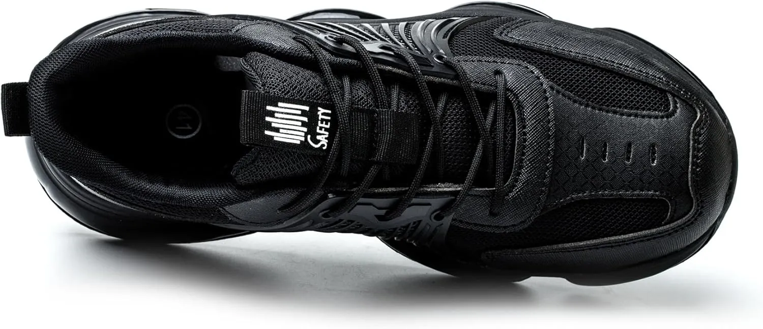 ORISTACO Steel Toe Work Safety Shoes, Breathable Lightweight Non-Slip Cushion