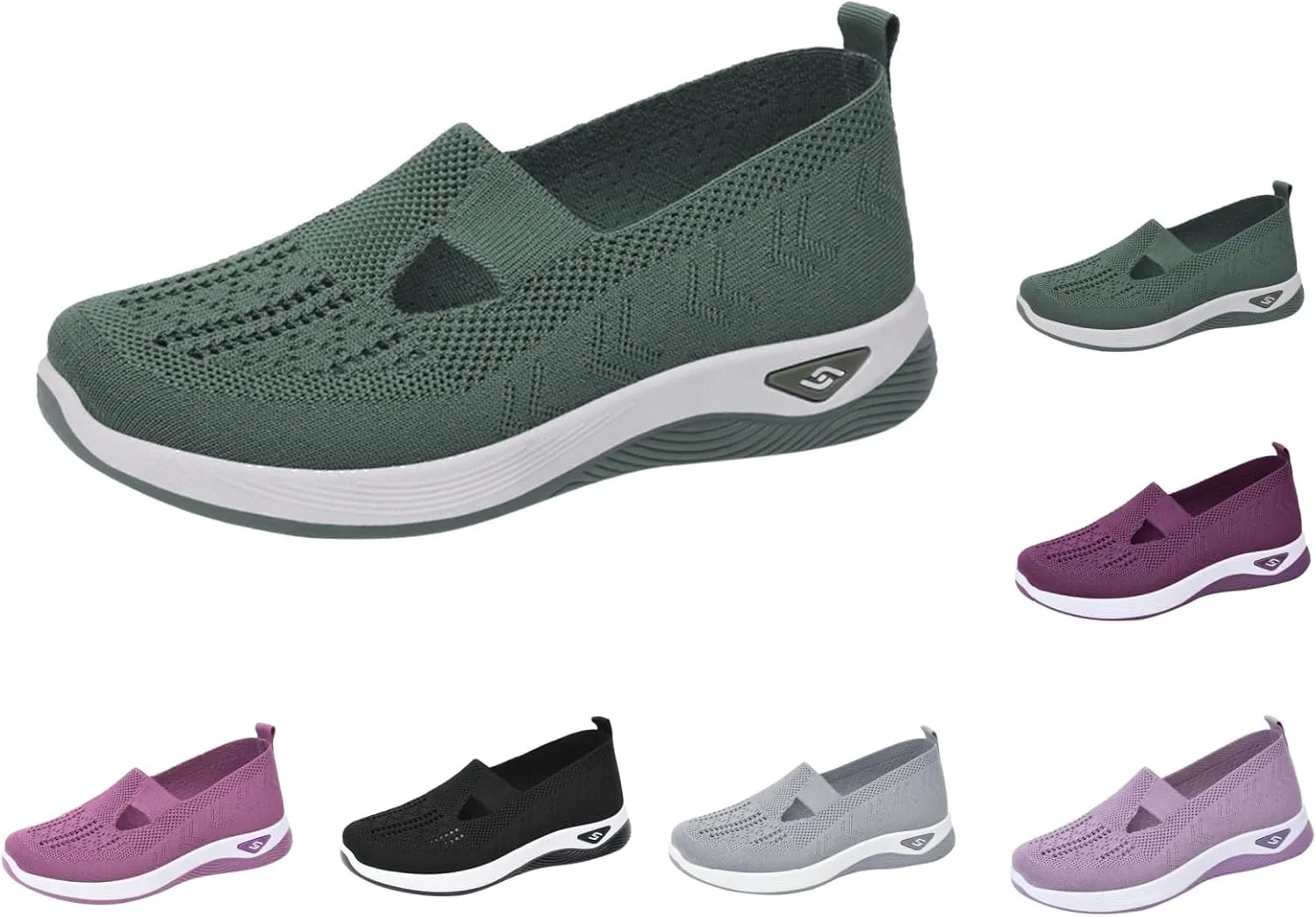 Orthopedic Shoes for Women Slip Ons Comfort Fashion Breathable Mesh Anti-Skid Low Top Casual Lightweight Walking Shoes