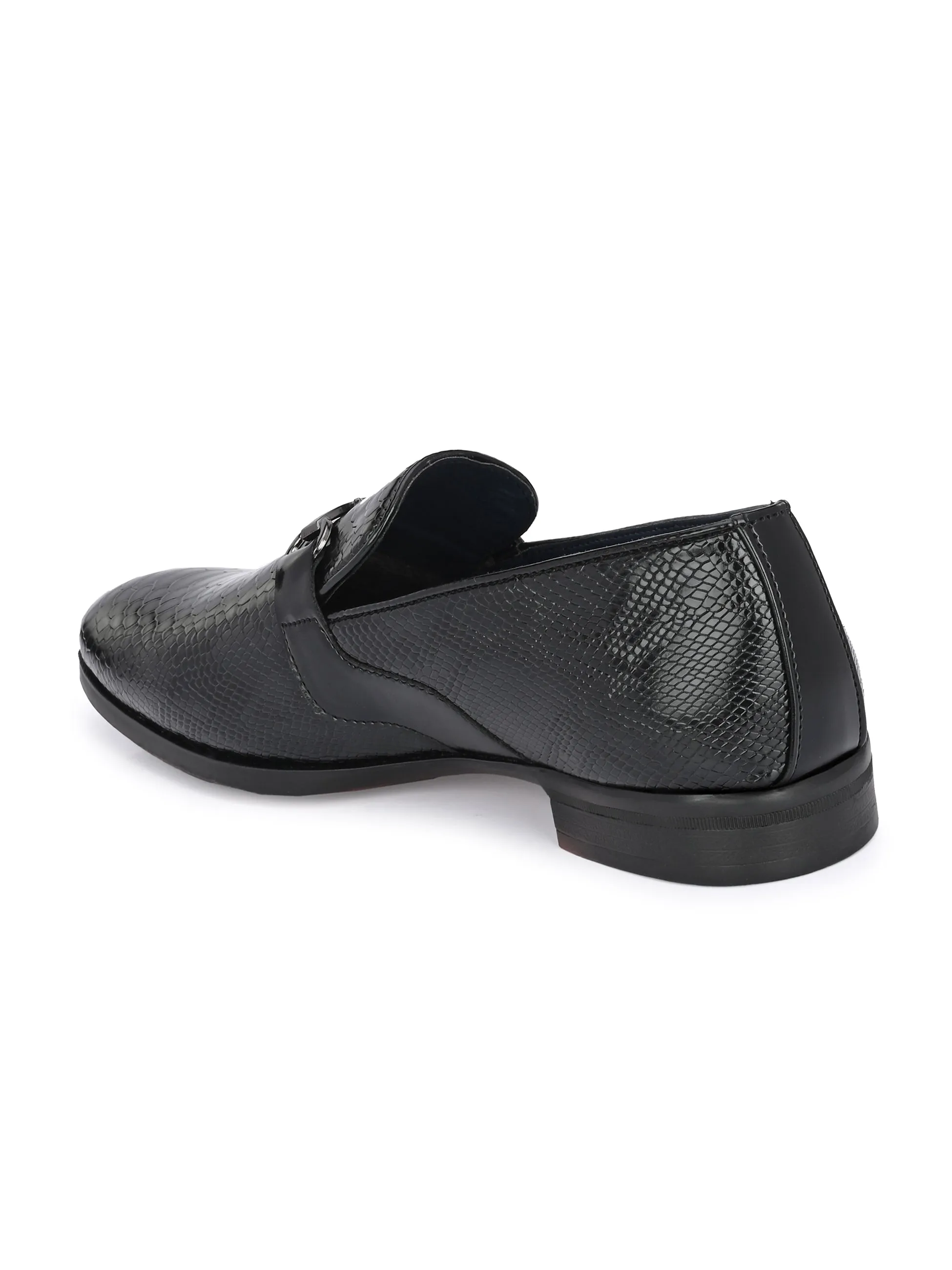 Palermo Black Textured Slip-Ons