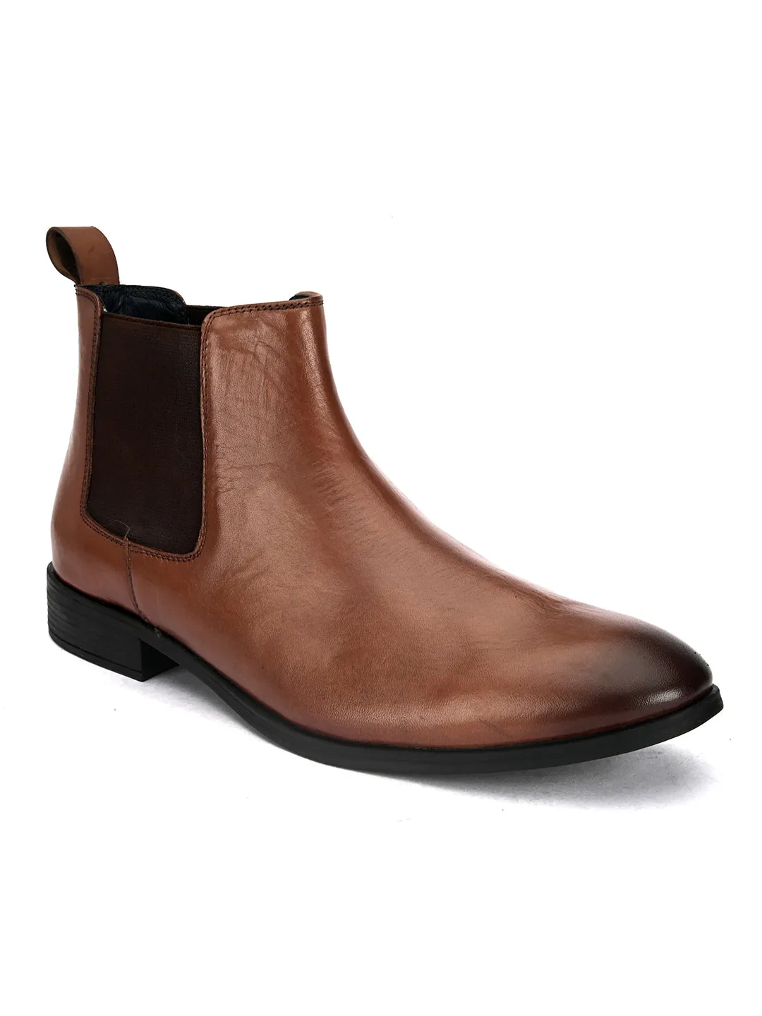 Pelle Albero Cognac Casual Slip-on Boot For Men