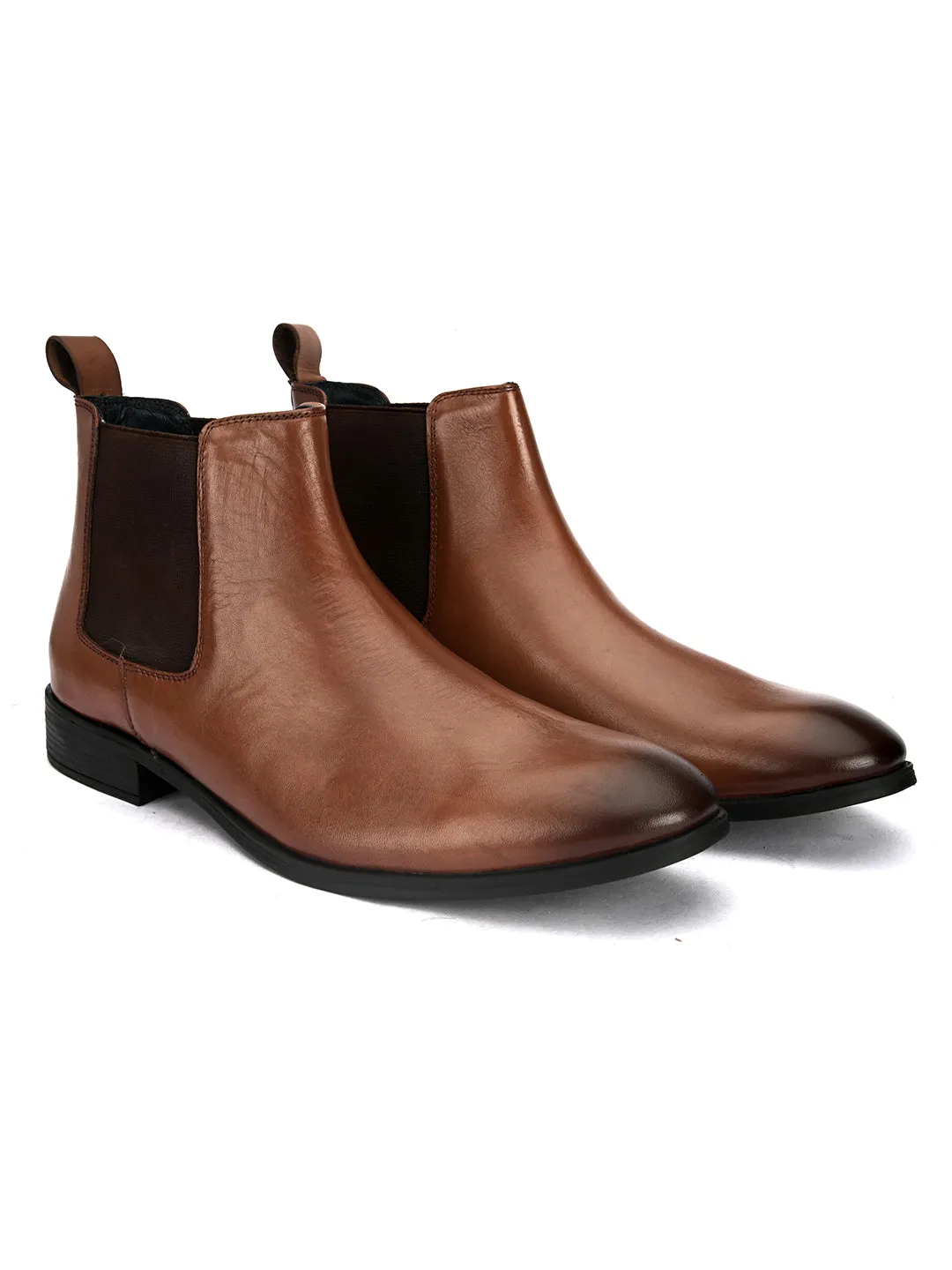 Pelle Albero Cognac Casual Slip-on Boot For Men