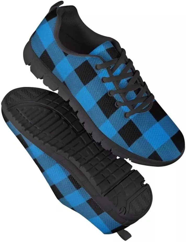 PinUp Angel Buffalo Plaid Walk Shoes Lightweight Breathable Athletic Gym Casual Tennis Shoes
