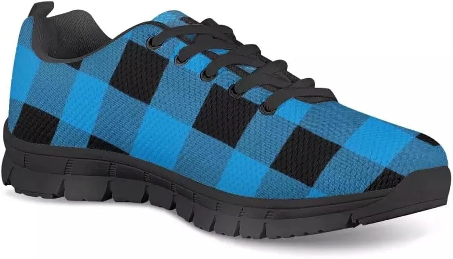 PinUp Angel Buffalo Plaid Walk Shoes Lightweight Breathable Athletic Gym Casual Tennis Shoes