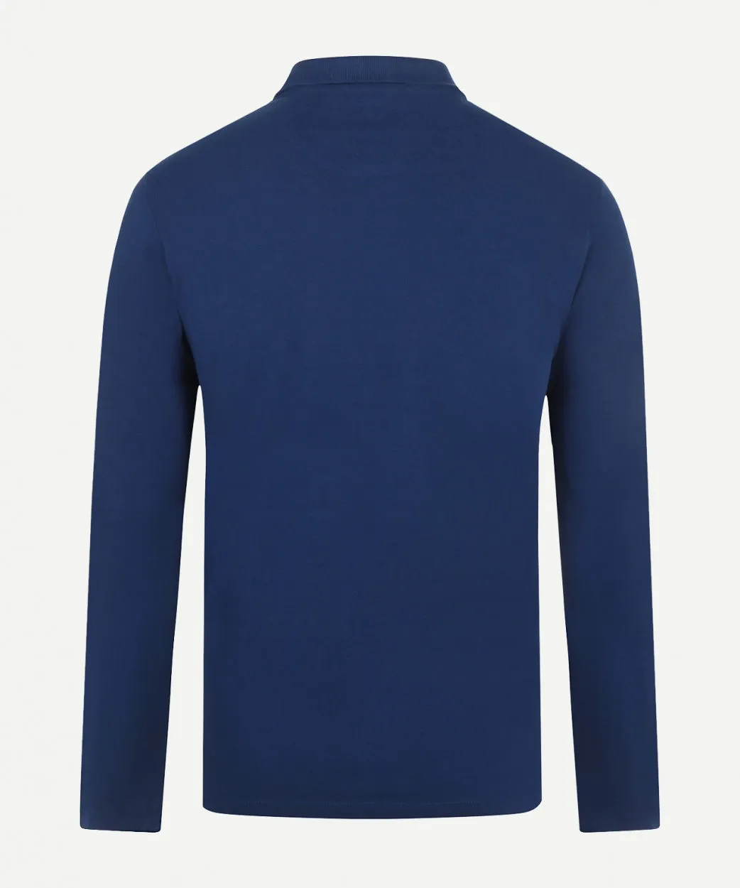 Polo piqué met lange mouwen | Marine