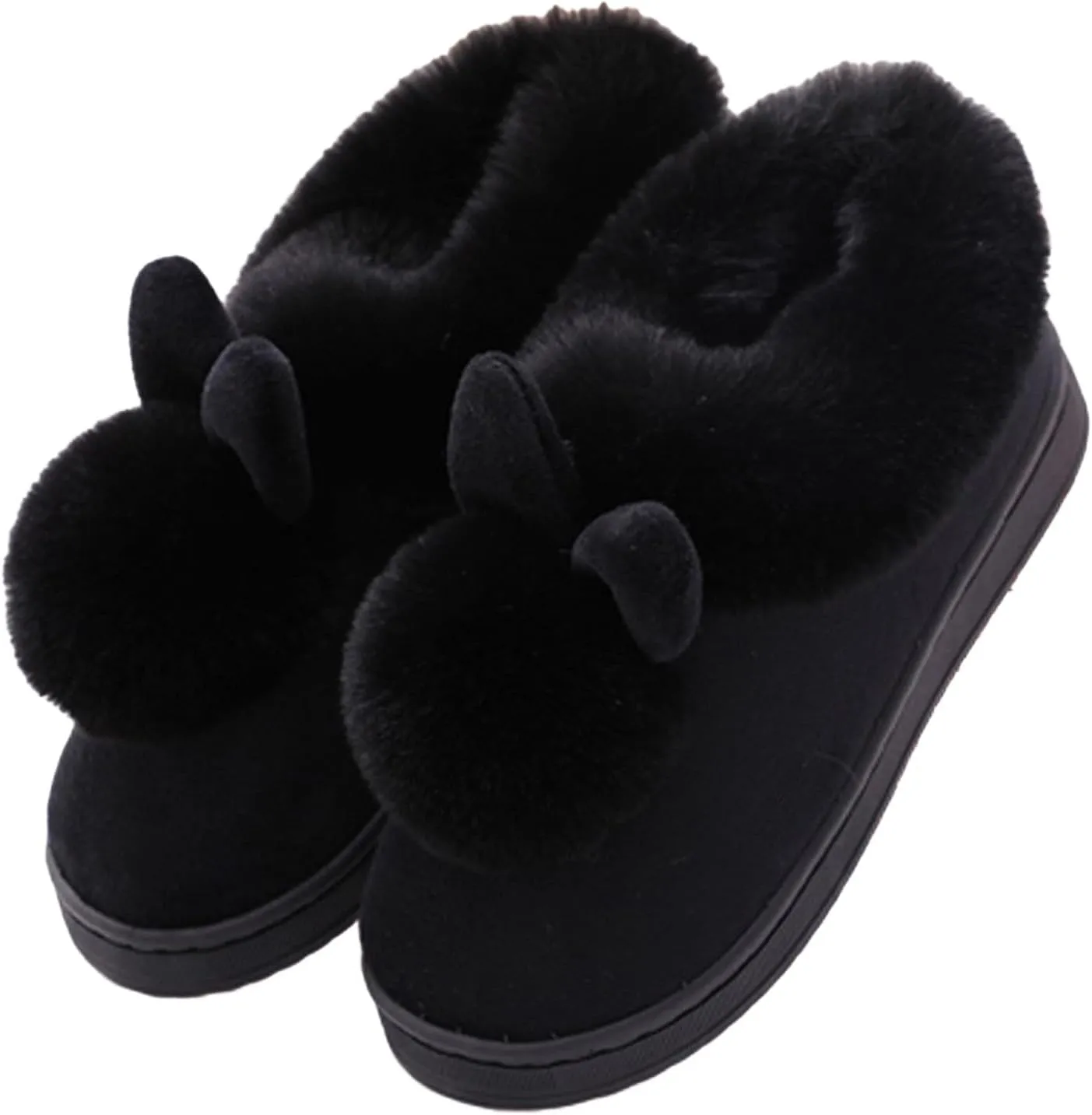 Rabbit Slippers for Women Cute Cartoon Indoor Slippers Funny Animal Bedroom Slippers Warm Plush House Shoes