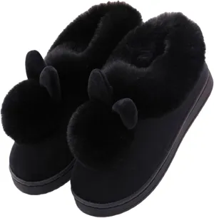 Rabbit Slippers for Women Cute Cartoon Indoor Slippers Funny Animal Bedroom Slippers Warm Plush House Shoes
