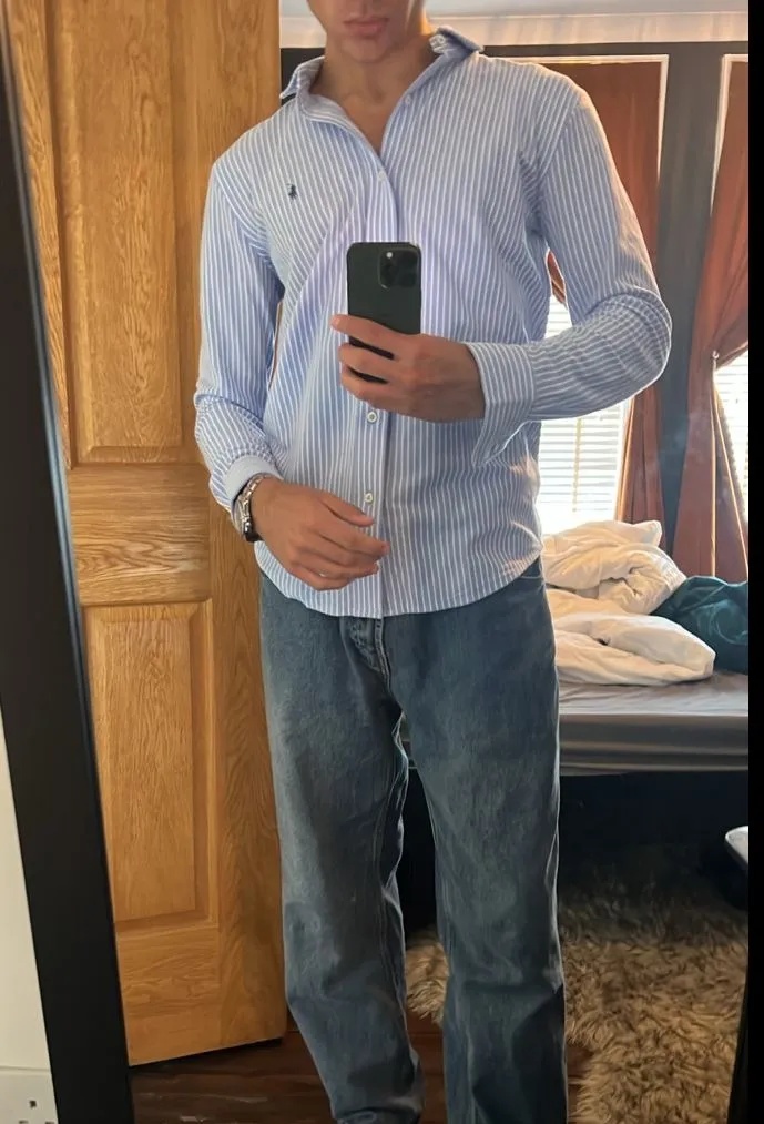 Ralph Lauren - Blauw/wit Gestreept Shirt