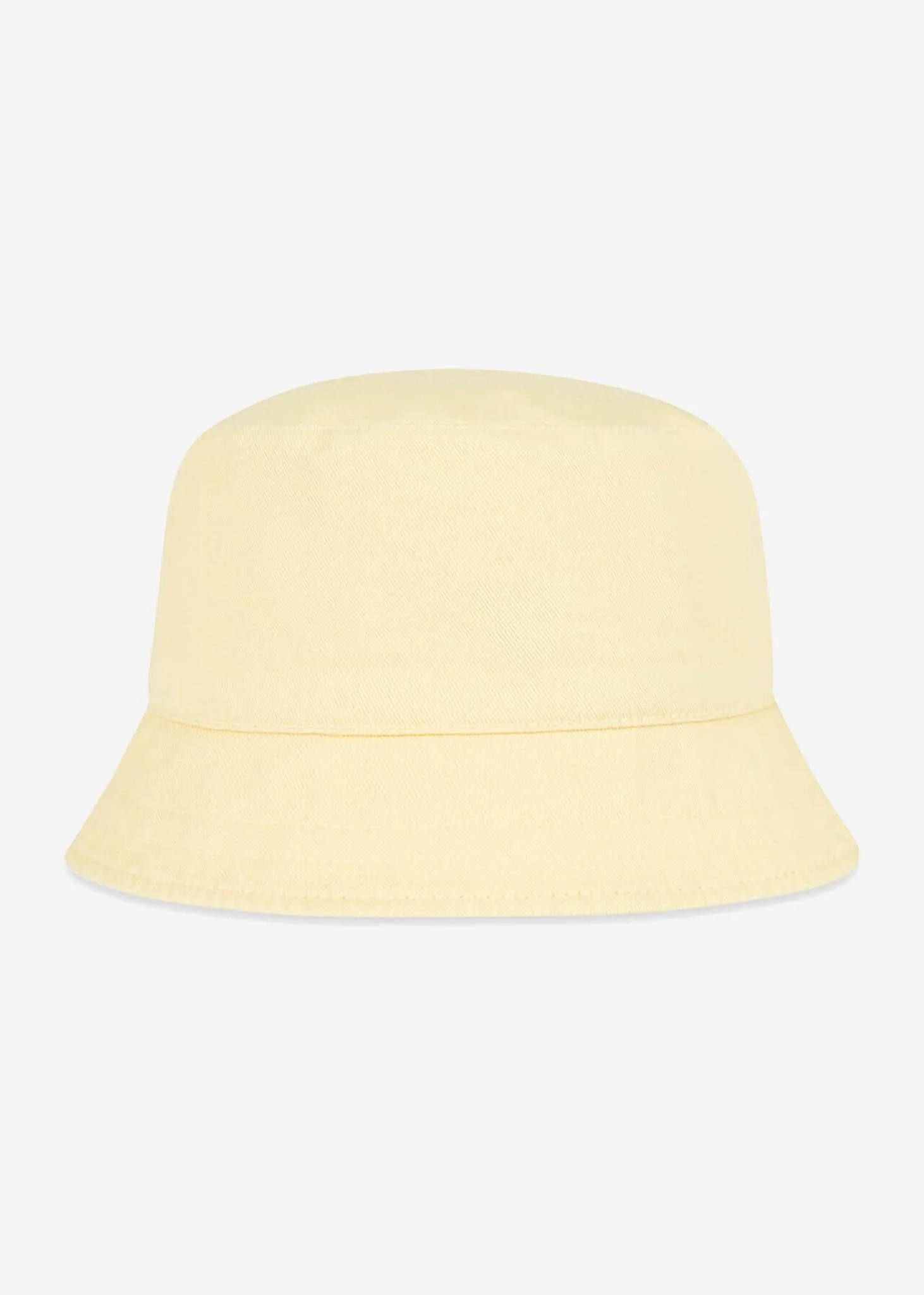 Reversible check bucket hat - white lemon