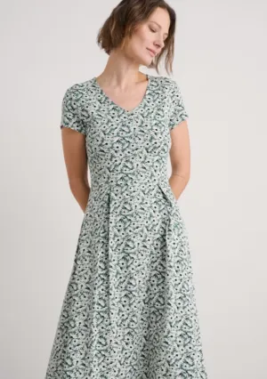 Seasalt Pier View Jersey Dress Scatter Daisy Nettle