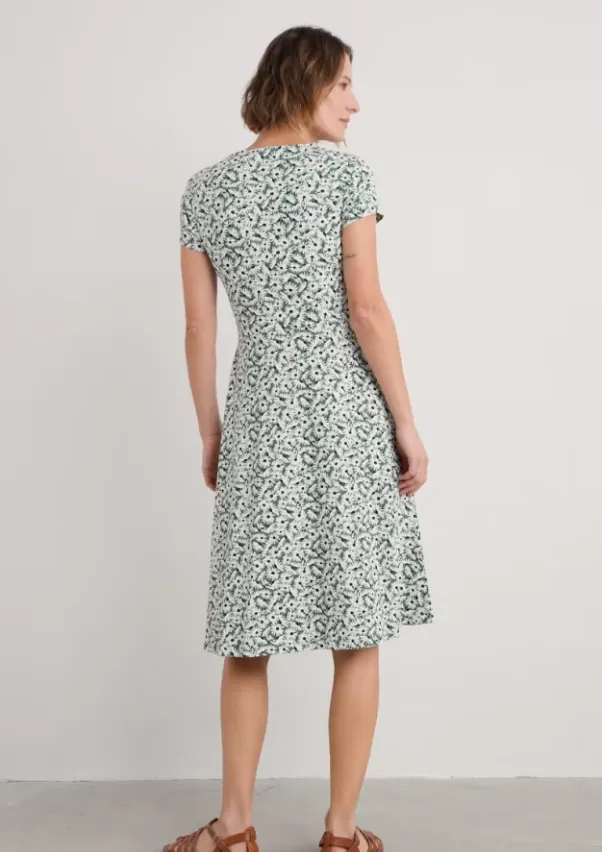Seasalt Pier View Jersey Dress Scatter Daisy Nettle