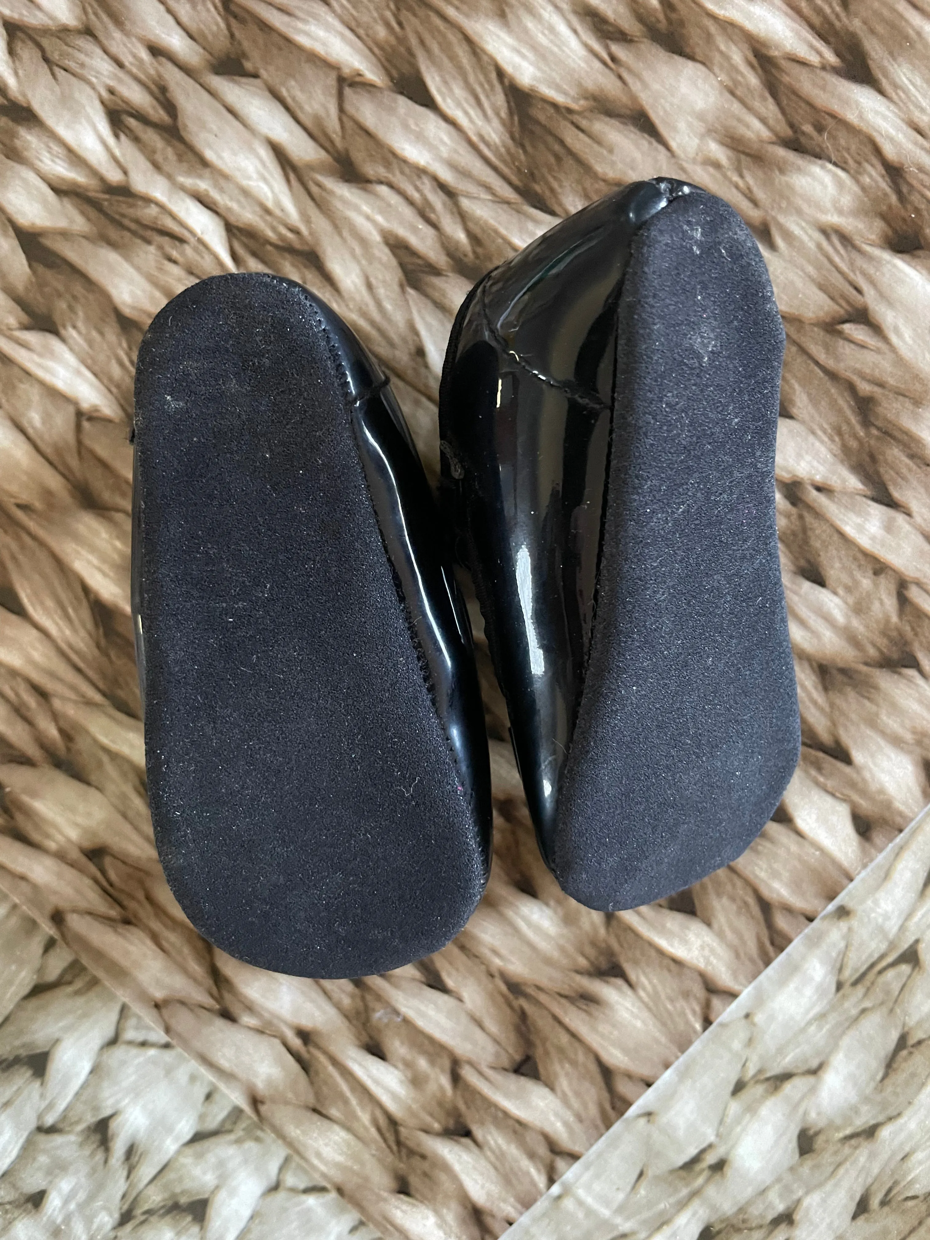 Set/2 Baby Infant Newborn Girl 0-3 Months Size 1 Black Soft Sole Crib Dress Shoes