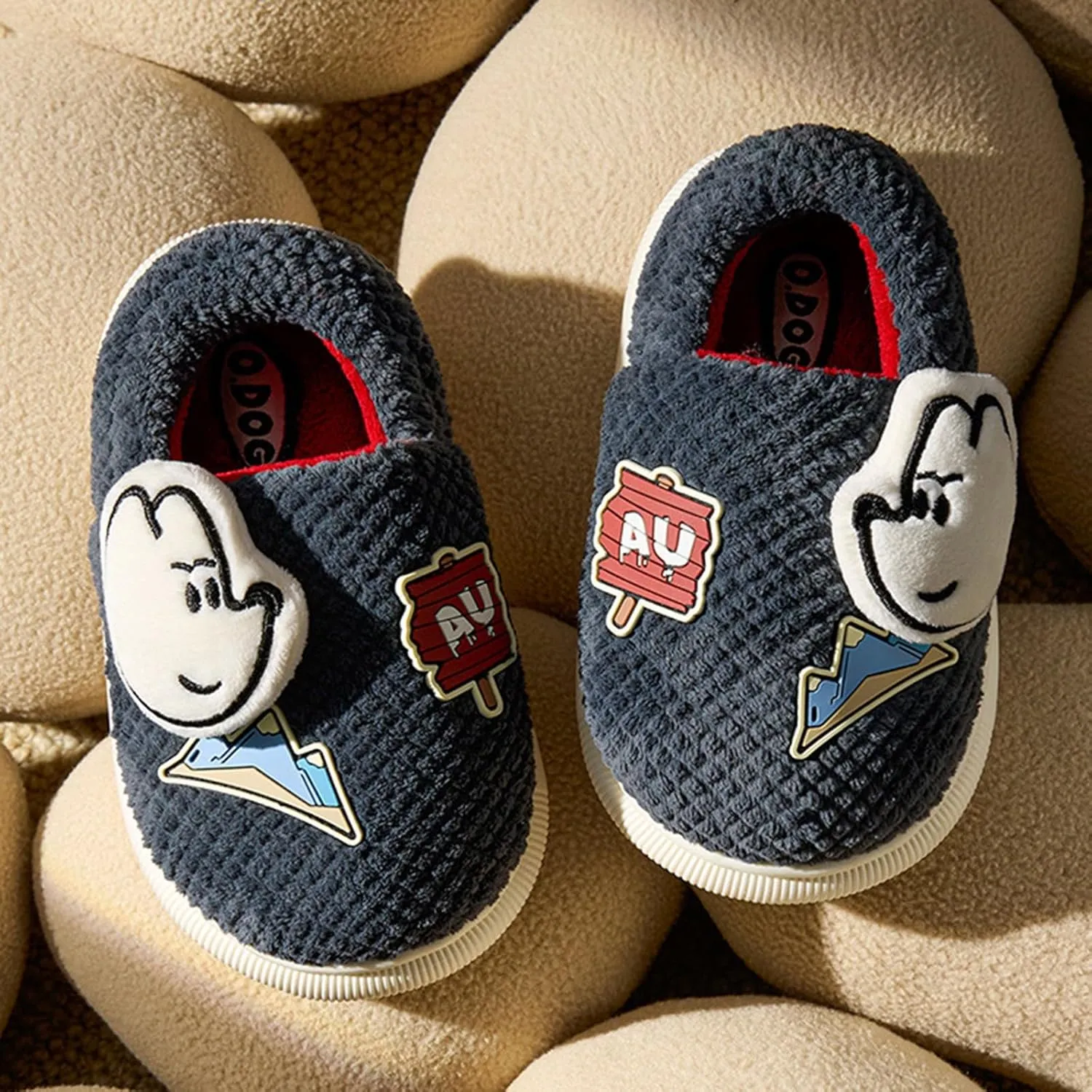 Slippers Big Kid Boys Cute Slippers With Memory Foam Kids Plush Warm Winter House Shoes Little Boys Slippers Dinosaurs