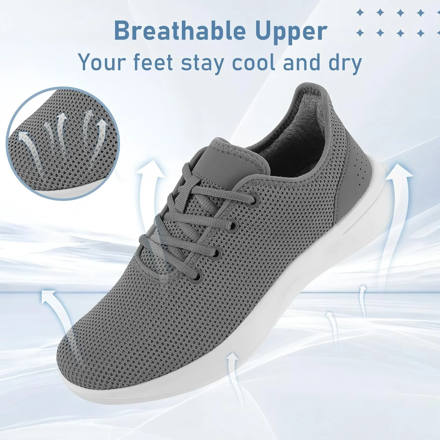 Sneakers for Women Men, Walking Shoes Tree Womens Runner Sneakers with Arch Support, Comfortable Lightweight Walking Sneakers, Non Slip Athletic Tennis Running Shoes for Gym Workout Yoga Walking