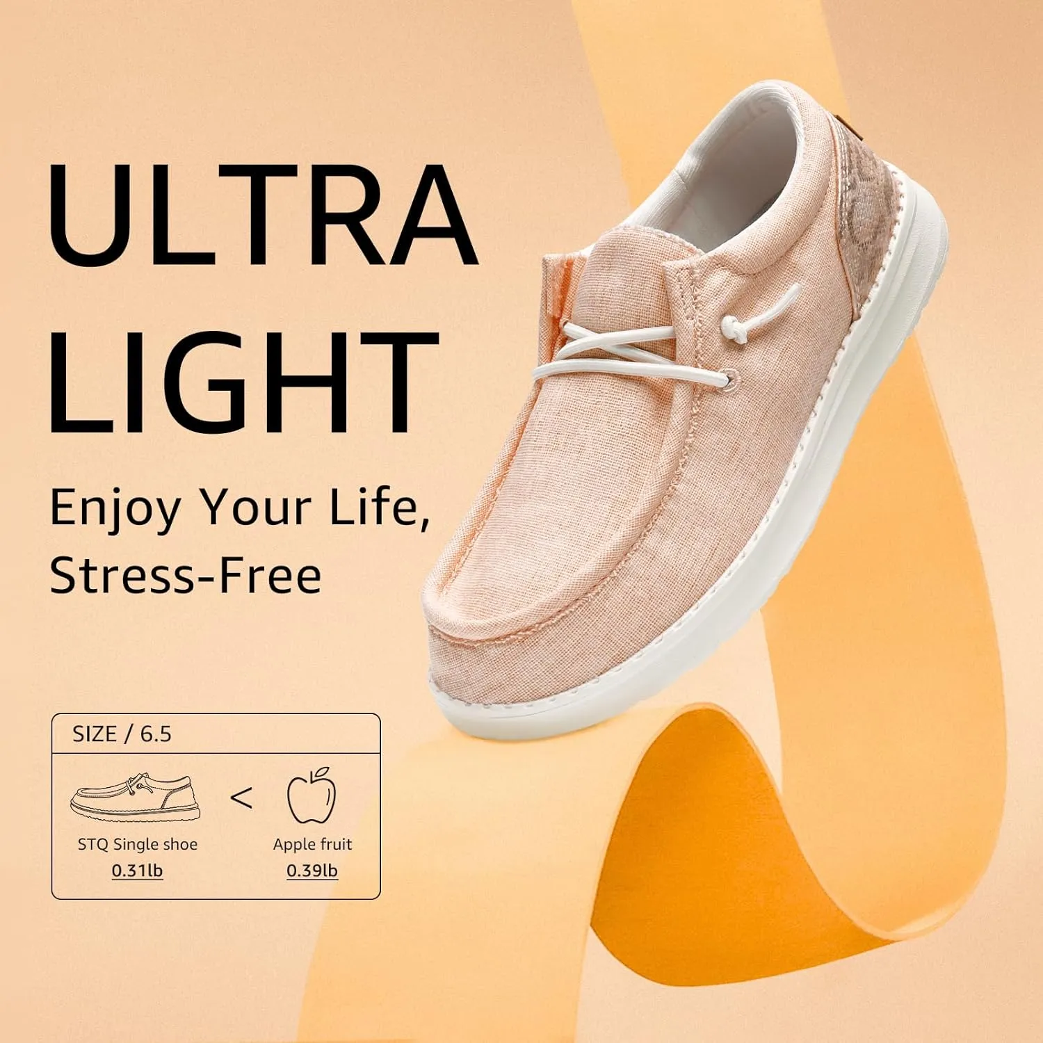 STQ Women's Orthopedic LoafersLightweight Casual Boat Shoes for Plantar Fasciitis