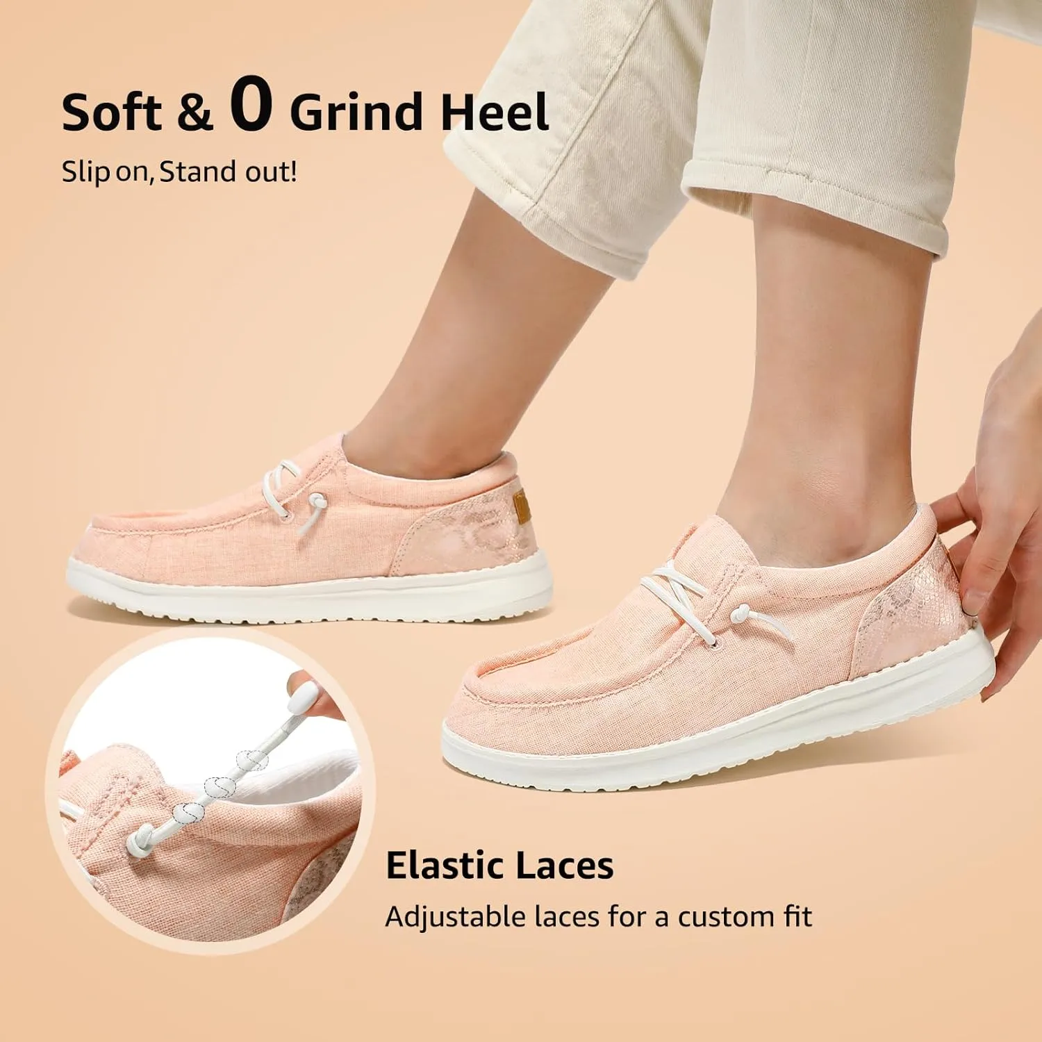 STQ Women's Orthopedic LoafersLightweight Casual Boat Shoes for Plantar Fasciitis