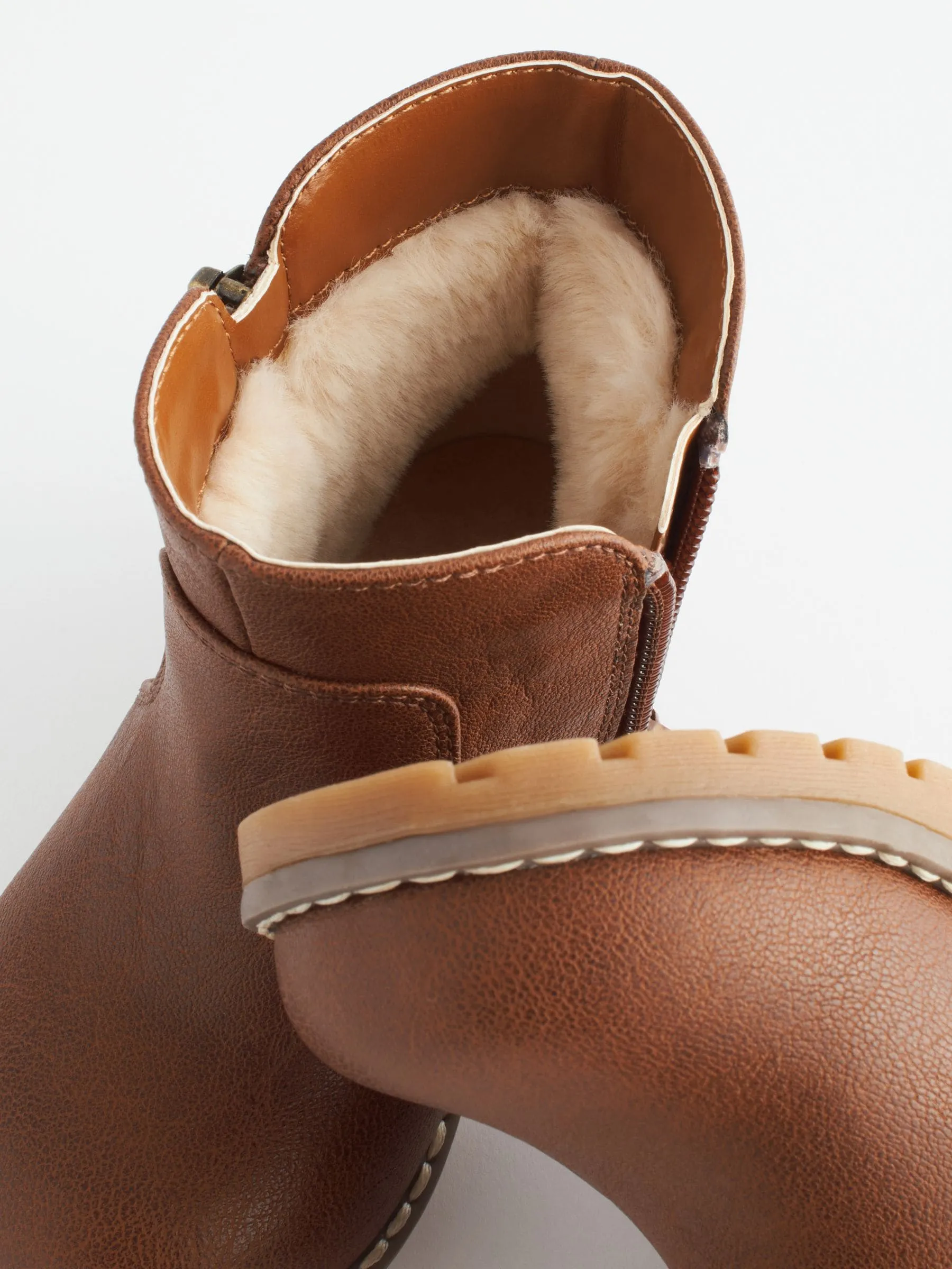 Tan Brown Wide Fit (G) Chelsea Zip Ankle Boots