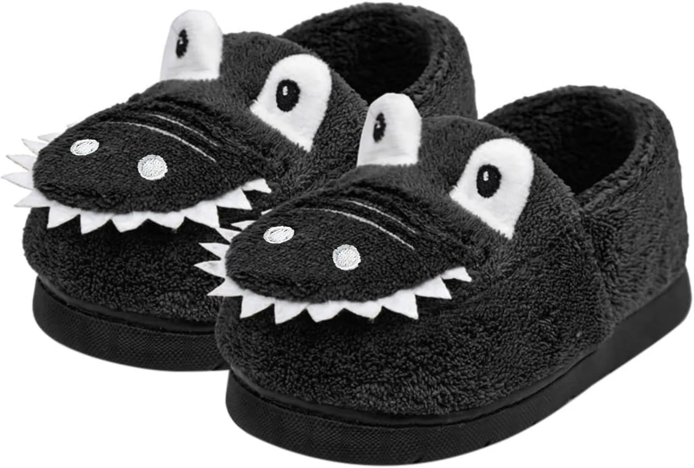 Toddler Boys Girls House Dinosaur Plush Slippers Winter Fall Warm Bedroom House Indoor Outdoor Cotton Shoes