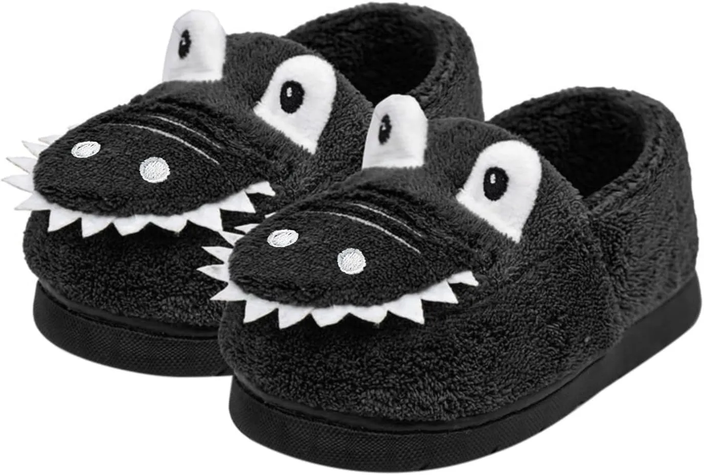 Toddler Boys Girls House Dinosaur Plush Slippers Winter Fall Warm Bedroom House Indoor Outdoor Cotton Shoes