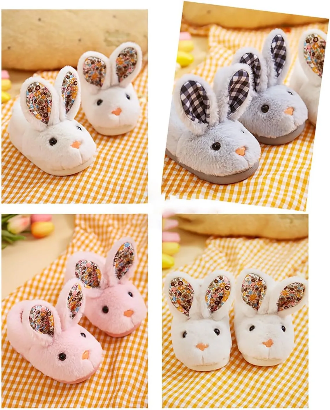 Toddler Slippers House Slipper Kids Rabbit Winter Slipper Warm Bunny Slippers Soft Plush Indoor Girls Boys Slipper