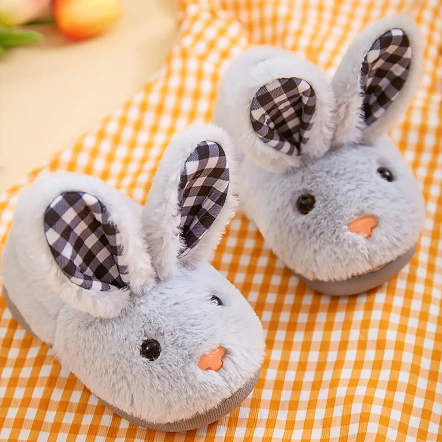 Toddler Slippers House Slipper Kids Rabbit Winter Slipper Warm Bunny Slippers Soft Plush Indoor Girls Boys Slipper